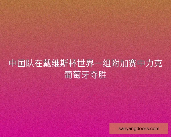 中国队在戴维斯杯世界一组附加赛中力克葡萄牙夺胜